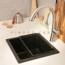 Cuba Gourmet para Cozinha com Acessórios Quartzo 40x44cm Macuxi Pingoo.casa - Preto