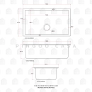 Cuba Gourmet para Cozinha com Acessórios Quartzo 45x78cm Kamã Pingoo.casa - Cinza