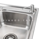 Cuba para Cozinha Pia Dupla com Acessórios Ticunas e Torneira Monocomando Gourmet Munim Preto Pingoo.casa