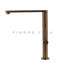 Torneira Para Cozinha Gourmet Misturador Monocomando Aço Inox 304 Miranda Pingoo.casa - Dourado Rose Escovado