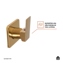 Acabamento de Misturador Monocomando Quadrado para Banheiro Oiapoque Pingoo.casa - Dourado