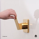 Acabamento de Misturador Monocomando Quadrado para Banheiro Oiapoque Pingoo.casa - Dourado