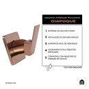 Acabamento de Misturador Monocomando Quadrado para Banheiro Oiapoque Pingoo.casa - Dourado Rose