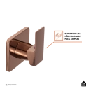 Acabamento de Misturador Monocomando Quadrado para Banheiro Oiapoque Pingoo.casa - Dourado Rose