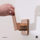 Acabamento de Misturador Monocomando Quadrado para Banheiro Oiapoque Pingoo.casa - Dourado Rose