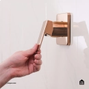 Acabamento de Misturador Monocomando Quadrado para Banheiro Oiapoque Pingoo.casa - Dourado Rose