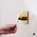 Acabamento de Misturador Monocomando Redondo Guaporé Pingoo.casa - Dourado