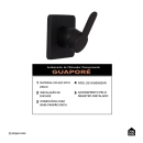 Acabamento de Misturador Monocomando Redondo para Banheiro Guaporé Pingoo.casa - Preto