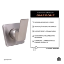 Acabamento de Misturador Monocomando Quadrado para Banheiro Oiapoque Pingoo.casa - Prata Escovado