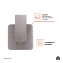 Acabamento de Misturador Monocomando Quadrado para Banheiro Oiapoque Pingoo.casa - Prata Escovado