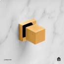 Acabamento de Registro em Metal Quadrado Mearim Dourado