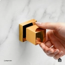 Acabamento de Registro em Metal Quadrado Mearim Dourado