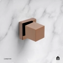 Acabamento de Registro em Metal Quadrado Mearim Dourado Rose