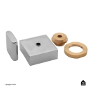 Acabamento de Registro Para Banheiro Quadrado Toropi Prata