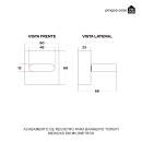 Acabamento de Registro Para Banheiro Quadrado Toropi Prata