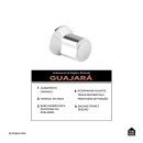 Acabamento de registro redondo Guajará Pingoo.casa - Prata