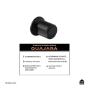 Acabamento de registro redondo Guajará Pingoo.casa - Preto