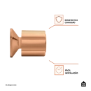 Acabamento de registro redondo Guajará Pingoo.casa - Dourado Rose