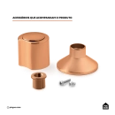 Acabamento de registro redondo Guajará Pingoo.casa - Dourado Rose