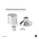 Acabamento de registro redondo Guajará Pingoo.casa - Prata