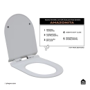 Assento Termofixo com Soft Close para Vaso Sanitário Amazonita - Branco