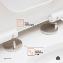 Assento Plástico com Soft Close para Vaso Sanitário Amazonita - Branco