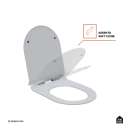 Assento Plástico com Soft Close para Vaso Sanitário Amazonita - Branco