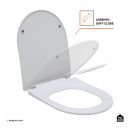 Assento Termofixo com Soft Close para Vaso Sanitário Amazonita - Branco