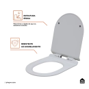 Assento Termofixo com Soft Close para Vaso Sanitário Amazonita - Branco