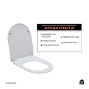 Assento Plástico com Soft Close para Vaso Sanitário Amazonita - Branco