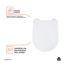 Assento Plástico com Soft Close para Vaso Sanitário Amazonita - Branco