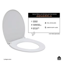 Assento Plástico com Soft Close para Vaso Sanitário Aquarela - Branco