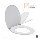 Assento Plástico com Soft Close para Vaso Sanitário Aquarela - Branco