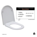 Assento Plástico com Soft Close para Vaso Sanitário Galena - Branco