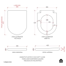 Assento Plástico com Soft Close para Vaso Sanitário Galena - Branco