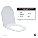 Assento Plástico com Soft Close para Vaso Sanitário Galena - Branco