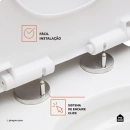 Assento Plástico com Soft Close para Vaso Sanitário Galena - Branco