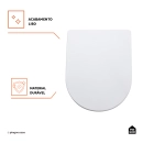 Assento Plástico com Soft Close para Vaso Sanitário Galena - Branco