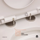 Assento Plástico com Soft Close para Vaso Sanitário Galena - Branco