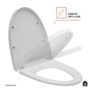 Assento Plástico com Soft Close para Vaso Sanitário Painita - Branco