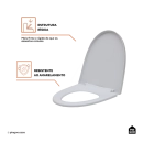 Assento Termofixo com Soft Close para Vaso Sanitário Painita - Branco
