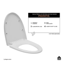 Assento Plástico com Soft Close para Vaso Sanitário Painita - Branco