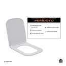 Assento Plástico com Soft Close para Vaso Sanitário Peridoto - Branco