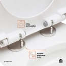 Assento Plástico com Soft Close para Vaso Sanitário Peridoto - Branco