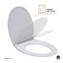 Assento Plástico com Soft Close para Vaso Sanitário Titanita - Branco