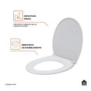 Assento Plástico com Soft Close para Vaso Sanitário Titanita - Branco