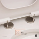 Assento Plástico com Soft Close para Vaso Sanitário Topázio - Branco