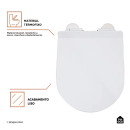 Assento Termofixo com Soft Close para Vaso Sanitário Amazonita - Branco