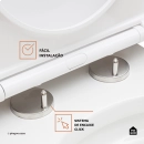 Assento Plástico com Soft Close para Vaso Sanitário Opala Pingoo.casa - Branco