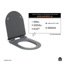 Assento Termofixo com Soft Close para Vaso Sanitário Amazonita - Cinza
